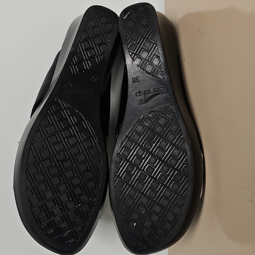 DANSKO AVA PRINT Black/White 38 Sandals Shoes Comfort Leather - Picture 8 of 10